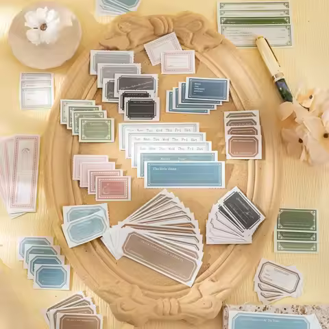 Journal GO 30pcs Vintage Label Paper Sticker Tag Scrapbooking Junk Journal Kits Crafts Classificatio