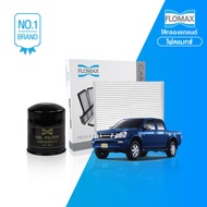กรองน้ำมันเครือง-กรองแอร์รถยนต์ ไส้กรอง FLOMAX  FMO234 FMC133 รุ่น Toyota Revo NEW Fortuner