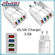 SUQI USB Charger Multi-Port Phone Adapter Travel Portable EU/US Plug