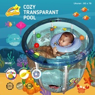 BABY FLOW COZY TRANSPARANT SWIMMING POOL BABY SPA POOL size 80x78cm