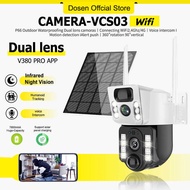 DOSEN Solar Dual Lens CCTV for House V380 PRO Wifi IP Camera Home Wireless Connect Phone/ Full Color
