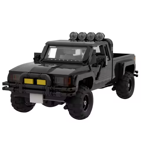Technical Car 1985 Movie Back to the Future Marty McFly's Toyota 4x4 Pickup Truck Sportscar Sets Bui