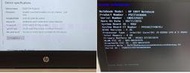 二手HP ENVY 13-D002 CPU:I5/DDR4G/SSD120G(測試可以開機狀況如圖當銷帳零件品