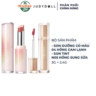 Combo Judydoll Son Dưỡng Có Màu 04 Hồng Cam Lạnh + Son Tint N05 Hồng Sung Sữa 3g+2.4g