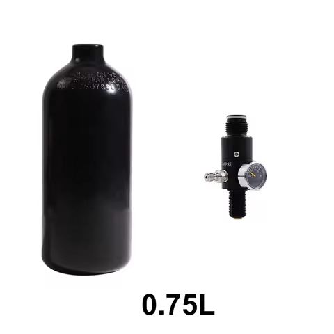 TUXING 4500Psi 300Bar 0.75L 48ci Aluminum Cylinder High Pressure Tank HPA Tank with Regulator Valve 