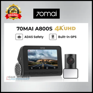 70mai A800S 4K Dash Cam Rear Cam Dual Vision Global Version Parking App Control ADAS With GPS & 3D D