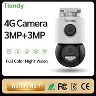 TIANDY 6MP (3MP+3MP) 360° Outdoor 4G Wireless Surveillance Camera with Auto-Tracking Person/Vehicle