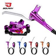 BOLANY Dual Piston Hydraulic Disc Brake Set For MTB, 160mm Rotor, Mineral Oil Front And Rear Caliper