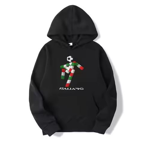 Italy 90 1990 Italian Football World Anime Men's Oversized hoodies Popi vintage cheap goods pocket h
