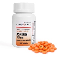 Enteric Coated Aspirin Tablets 325mg (100 Count) by GeriCare- NSAID Pain Reliever & Fever Reducer Co