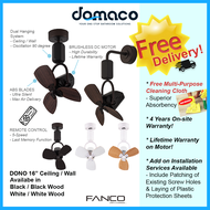 Fanco Dono 16" DC Wall/Ceiling Fan with Remote