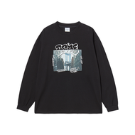 Acme de la vie | เสื้อยืดแขนยาวพิมพ์ลายแฟชั่นลำลองคอกลม