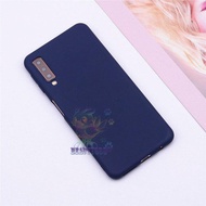 Lize Case Samsung Galaxy A7 2018 Rubber Silicone Anti Glare Skin Back Case / Silikon Samsung A7 2018/ Jelly Case / Ultrathin / Soft Case Slim Blue Matte Samsung Galaxy A7 2018 / Casing Hp / Baby Skin Case - Navy / Biru Tua