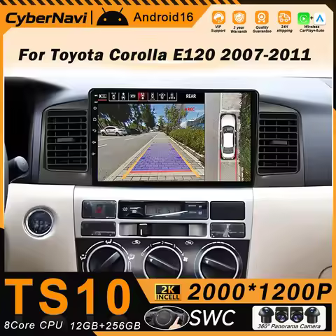 Android For Toyota Corolla E 120 E120 BYD F3 2007-2011 Car Radio Bluetooth Multimedia carplay No 2di