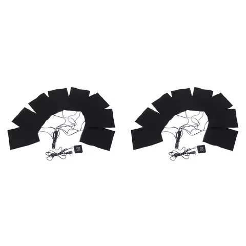 HLZS-2X Electric Heating Pad USB Eight In One Heat Pad Clothes Jacket Pads Heater Sheet Electric Clo