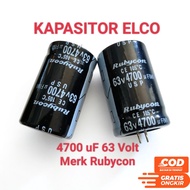 ELCO 4700UF 63V 4700 UF 63 CAPACITOR RUBYCONVOLT