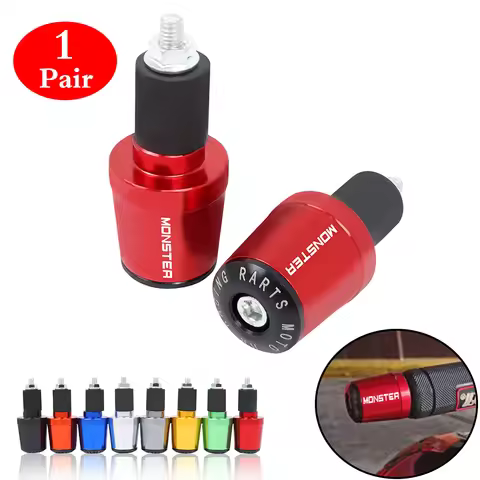 7/8"22MM Motorcycle Universal Handlebar Grips End Cap Plugs For DUCATI MONSTER 400 620 695 696 795 7