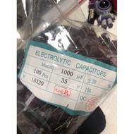 35V1000UF 1000UF35V Direct Insert Aluminum Electrolytic Capacitor Dimensions ：16x20mm 1Bag250Only40O
