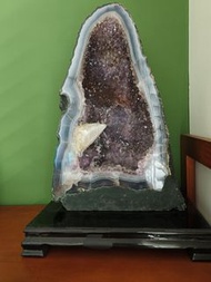 巴西天然紫水晶洞 含底座