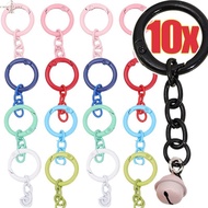 5/10Pcs Colorful Keychain Hanging Lobster Buckle - Key Ring Connector Hooks - Sheep Horn Nail Paint 