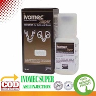 IVOMEC SUPER 50ml Asli Injection Obat Hewan Ternak Sapi Kucing Kelinci Kambing Anjing Babi Ayam Buru