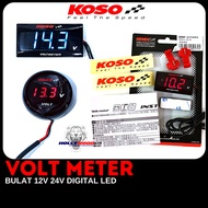 VOLT METER KOSO 100% TAIWAN 12V 24V DIGITAL LED CAR MOTORCYCLE LORRY 12V-150V VOLTAGE WATERPROOF VOL