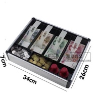 Four-Grid Cash Register Box Cash Register Box Cash Box Cash Box Cash Register Tray Double-Layer Sort