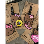 luggage tag Cartoon Cartoon Black Pikati Luggage Tag HelloKitty Cute Cat ins Boarding Travel Luggage