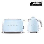 Smeg Breakfast Set Mini Kettle KLF05PBUK + Toaster TSF01PBUK (Pastel Blue)