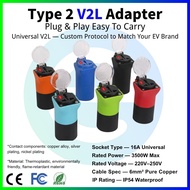 ⚡Type 2 - Universal Socket V2L Adapter Custom Protocol Series Status Indicator Light