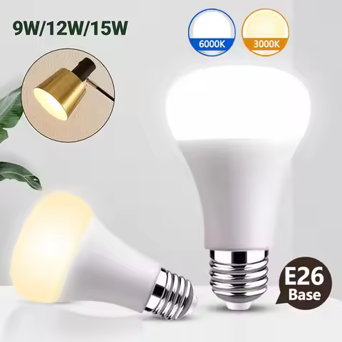 E26 R Bulb AC85-265V Led Bulb Energy Saving 9W 12W 15W For Indoor Use Bedrooms Staircases Bathrooms