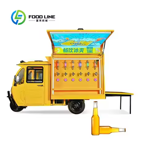 Custom Electric Tricycle Beer Food Truck Draft Beer Dispenser Tap Faucet Tower 6 Taps Beer Keg Dispe