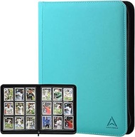 Arkeiliy Card Binder 9 Pocket, Double Sided Pockets Trading Card Binder with 30 Sleeves, Premium Zip