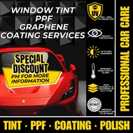 Window Tint, PPF, Graphene Coating Services