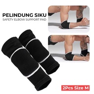 Deker Olahraga Pelindung Siku Tangan Safety Elbow Support Pad 2PCS Deker Siku Bola Futsal Volly