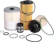 Filter Service Kit, For Detroit DD13 DD15 DD16 Diesel Engine, Oil, FWS & 2 Fuel Filter Kit, Fuel Fil
