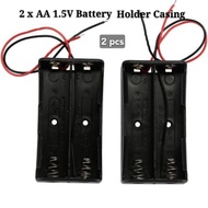 Battery Holder - 2 x AA 1.5V Double A Battery Holder Casing With 2 Wire (2pcs)