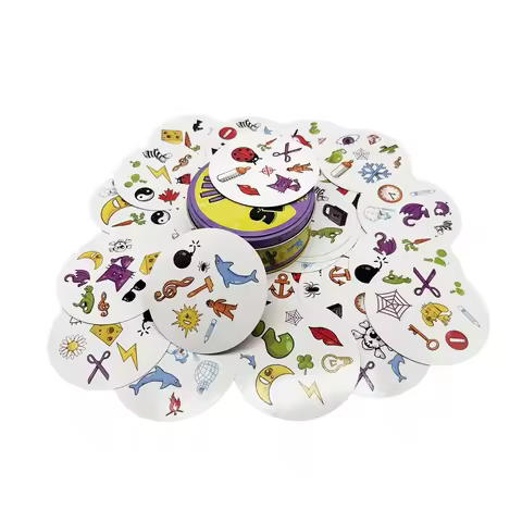 2026 Discover the difference card games tin box borad games for kids Intelligent Parent-child party 