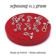 925 silver bean sprout earrings, 925 silver earrings, 925 silver jewelry, white gold plated