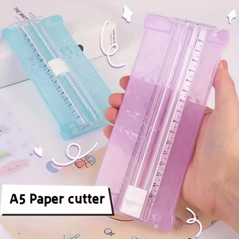 1pc mini Portable A5 Paper Cutter: Craft, Trim & Resize Photos for DIY Projects & Office Stationery!