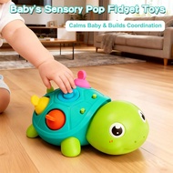 Musical Crawling Turtle Baby Toy for 6-12-18 Months Light-Up Tummy Time Sensory Montessori Early Lea