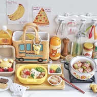 Sugar Bar Mini School Bus Bag Miniature Bag Hanging Model Silk Fruit Bunny Jam blythe Props for chil