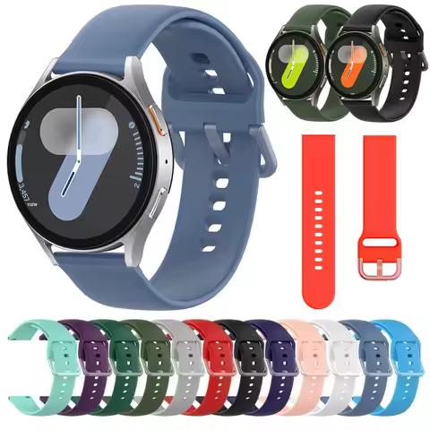 20mm Band for Samsung Galaxy Watch 7 LTE 6 4 5 Pro 44mm 44mm/Classic 43 47mm Silicone correa Sport B