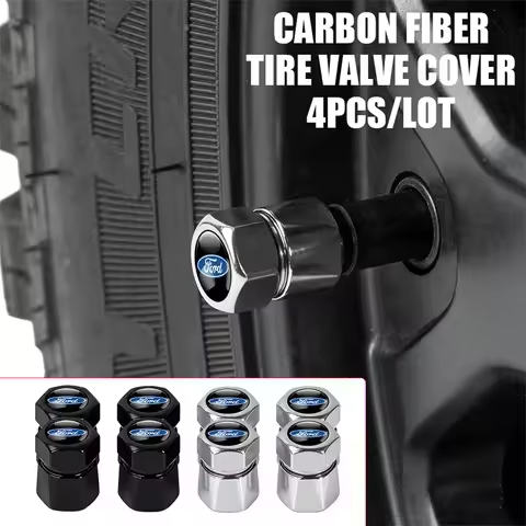 4Pcs 3D Metal Car Tire Wheel Valve Cap Accessories For Ford Focus Mk2 MK3 MK7 MK4 Fiesta Ranger Must
