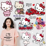 Hello Kitty Cute Print Hot Stamping Sticker Hot Stamping Sticker Heat Transfer Cloth Sticker Cute Ki