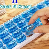 Cod31 Capsule Pill Box 7 Days Box Daily Place Portable Oil Fish Vitamin Pill Organizer Box Waterproo