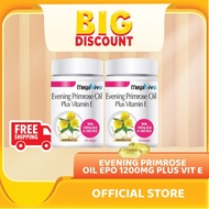Megalive Evening Primrose Oil EPO 1200mg Plus Vit E (2 X 120S )