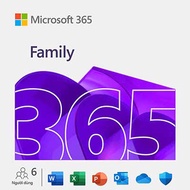 Phần mềm Microsoft 365 Family Subscr PK Lic 1YR Online APAC EM ESD EP2-36890