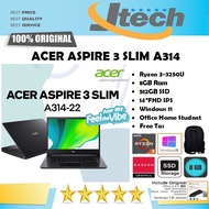 ACER ASPIRE 3 SLIM A314-22 - RYZEN 3-3250U - 8GB - 512GB SSD - 14FHD