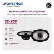 Alpine S2-S69 S-Series 16cm x 24cm (6" x 9”) Coaxial 2-Way Speakers